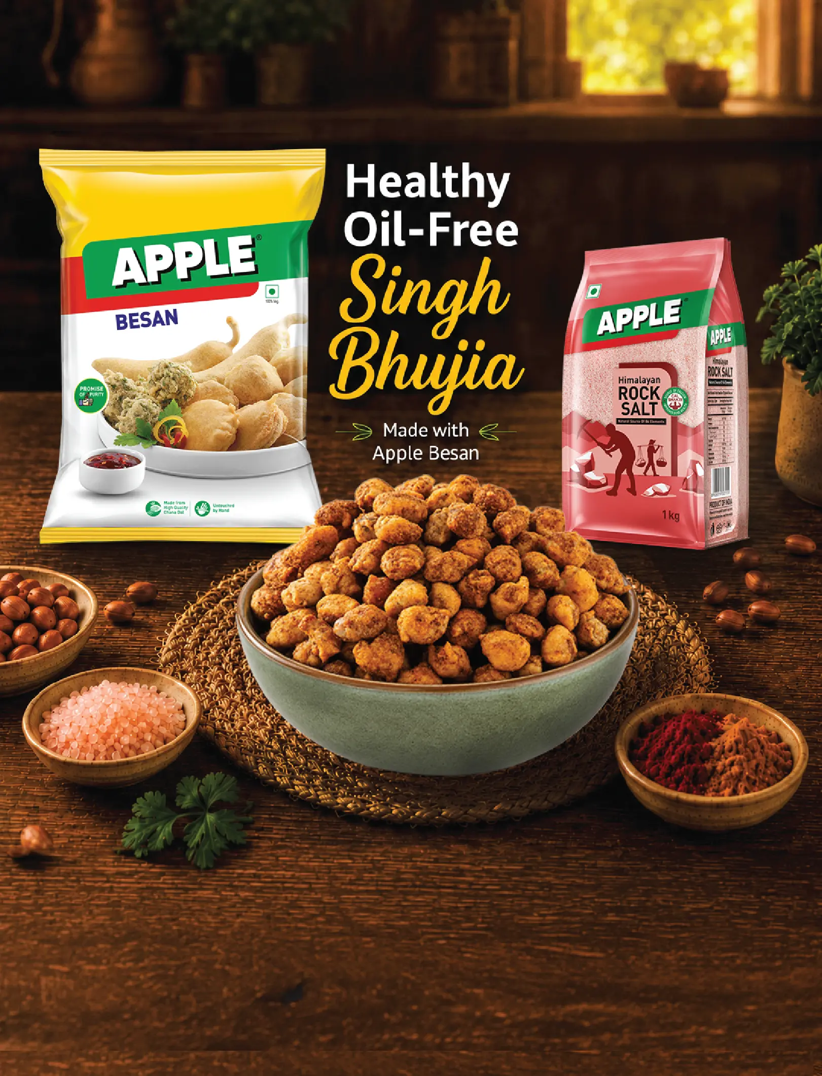 Oil-Free Sing Bhujia Recipe | Healthy Baked Masala Peanuts