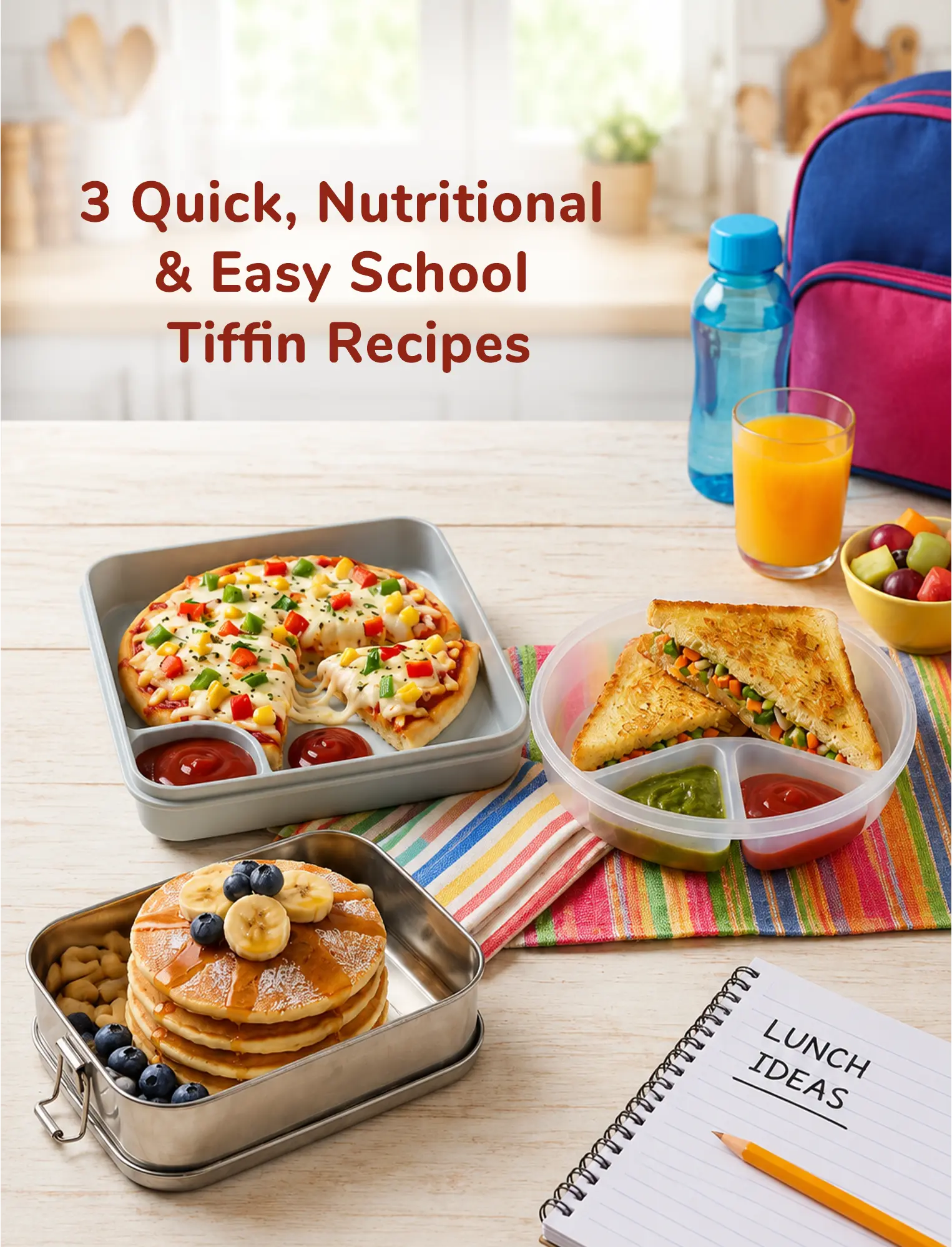 What to Pack for School Lunch? 3 Quick & Nutritious Tiffin Ideas